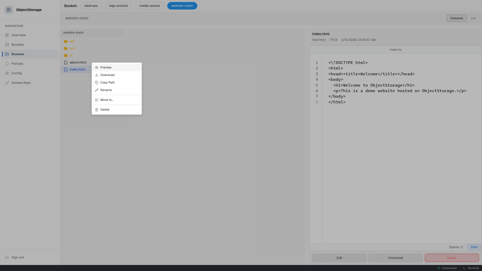 Context Menu